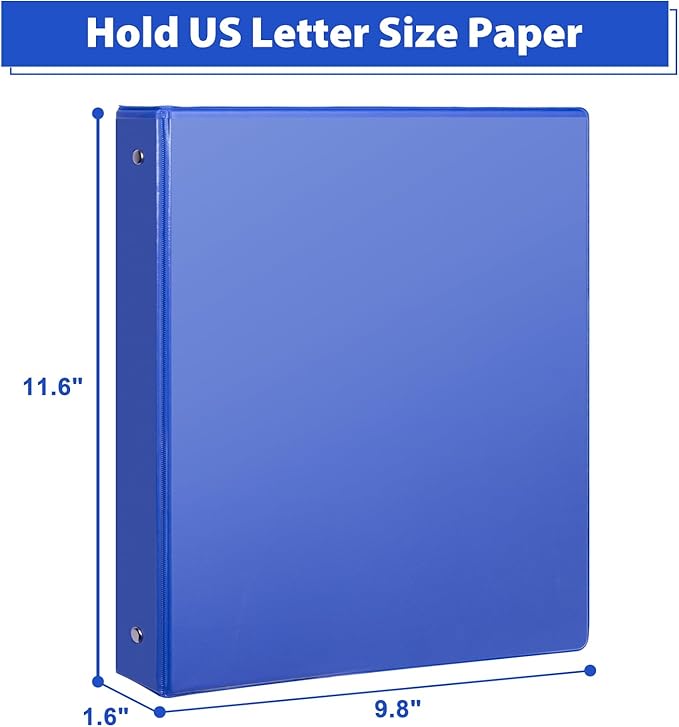 CIXILDTS 6-Pack 1-Inch Binder, Standard 3 Ring Binder Fit Letter Size Paper - Image 2