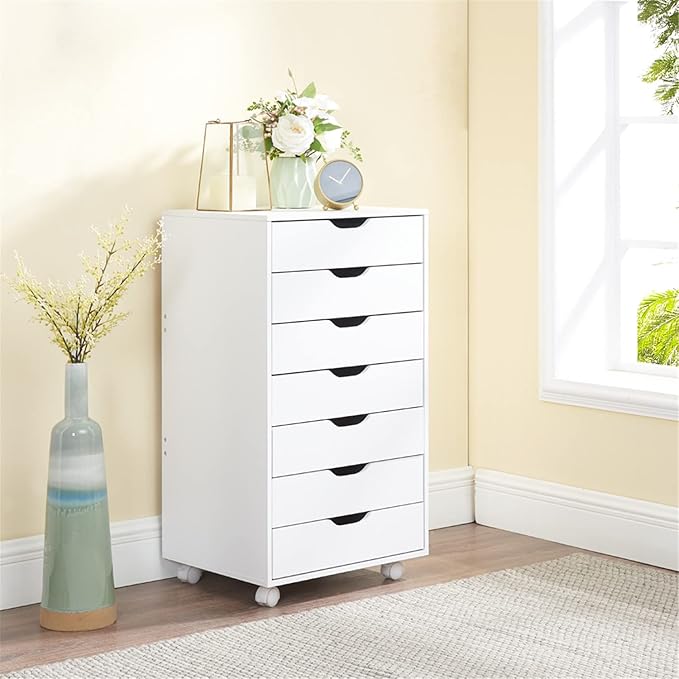 Naomi Home Debbie 7-Drawer Craft & Office Storage Cabinet, Chic Design by NaomiHome