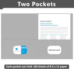 Two Pocket Folders, PANDRI 100 Pack 2 Pocket Folders, Letter Size Paper File - Image 4