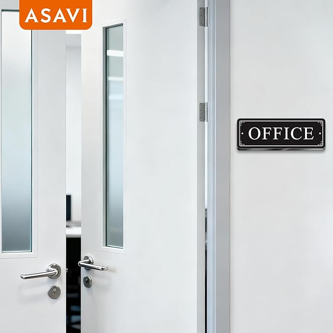 ASAVI “OFFICE” Acrylic Door Sign – Waterproof & Fade-Resistant Office Label - Image 9