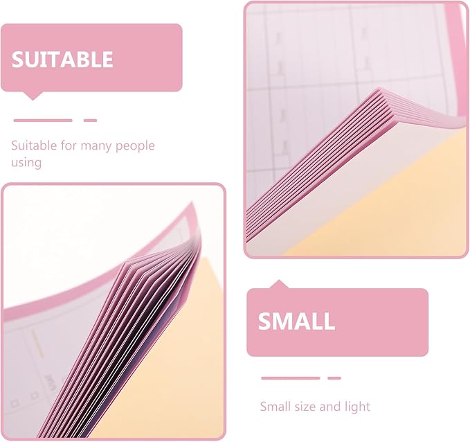 Didiseaon 2pcs Weekly and Monthly Schedule Notepad Undated Planner - Image 7