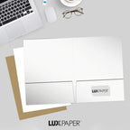 LUXPaper 9" x 12" Presentation Folders | Two Pocket | White Gloss | 14pt. Cover - Image 6