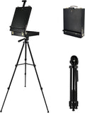 black french style easel sketch box with aluminum, main product view