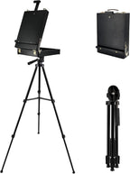 black french style easel sketch box with aluminum, main product view