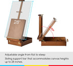 meeden table top easel for painting: portable tabletop, side view