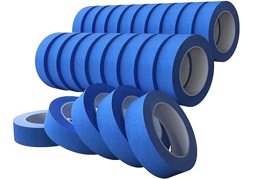 SWRT Blue Painter's Tape 1 Inch x 55 Yards x 24 Rolls – Upgraded Adhesive by SWRT
