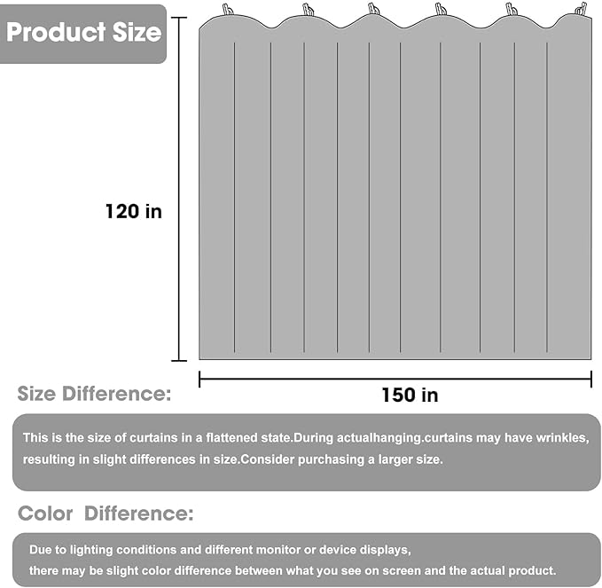 Cbsroro Room Divider Blackout Curtain Track Curtains Wall Dividers Panels Screen - Image 2
