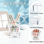 QYUVK Reading Corner Acrylic Cosmetic Holder, Crown Clear Makeup Brush Holder - Image 2