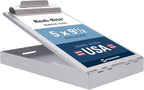 Saunders Metal Clipboard with Storage, Memo Size Paper Organizer, Steel Clip by Saunders