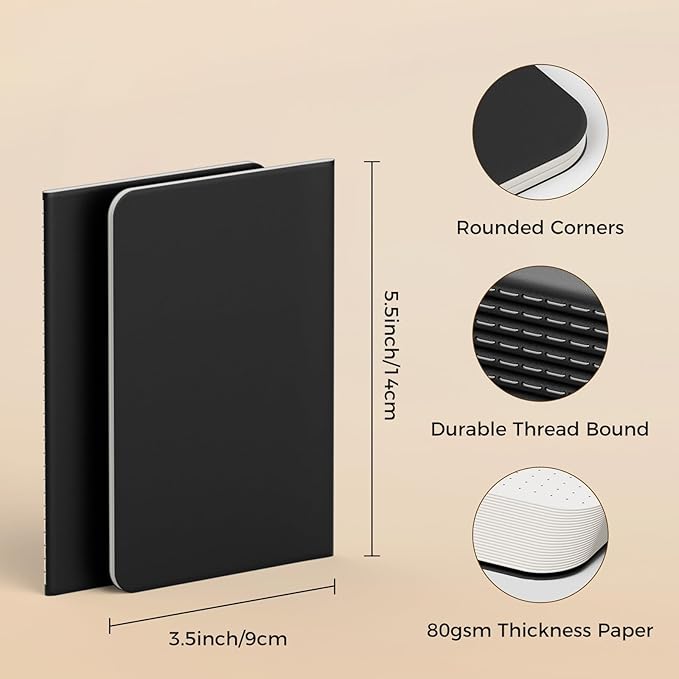 XYark Dot Grid Pocket Notebooks, 20 Pack Mini Notebook Bulk, 3.5x5.5 inch - Image 6