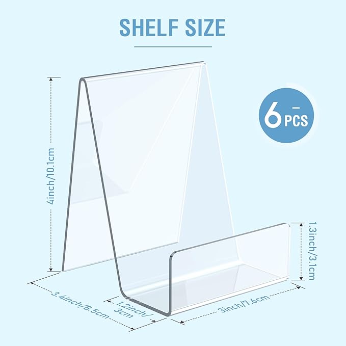 Aredpoook 6 Pack Acrylic Book Stand, Book Display Holder, Display Stand - Image 2