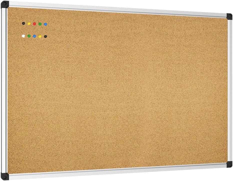 XBoard Cork Board 36 x 24 inches, Notice Cork Bulletin Board