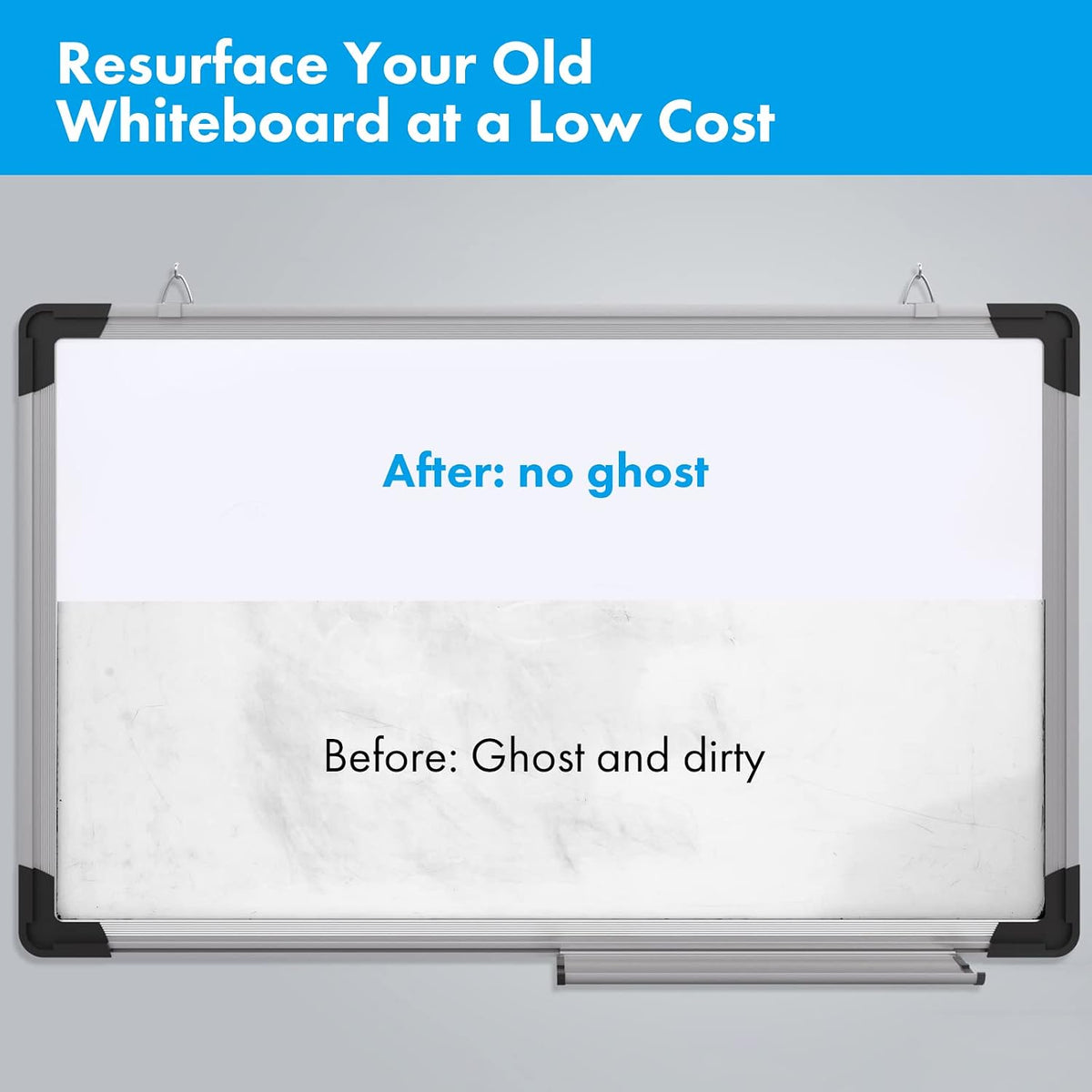 HAMIGAR White Board Dry Erase, 48" x 79" Peel and Stick Paper, No G...