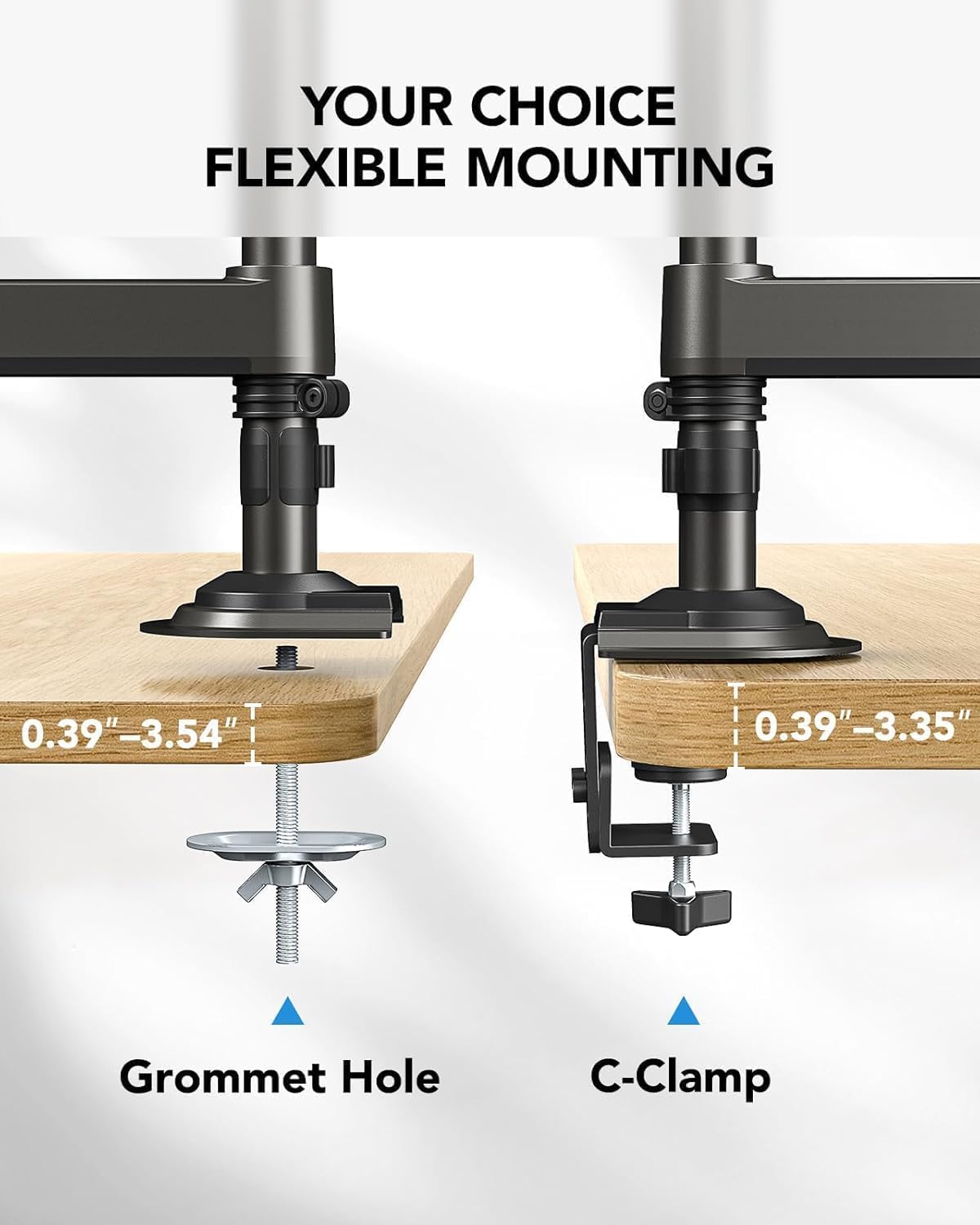 huanuo 17-32 inch dual monitor stand, stacked monitor on a desk or shelf