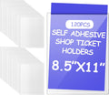 Outus Self Adhesive Shop Ticket Holders Clear Plastic Sleeves Adhesive Pockets