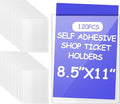 Outus Self Adhesive Shop Ticket Holders Clear Plastic Sleeves Adhesive Pockets by Outus