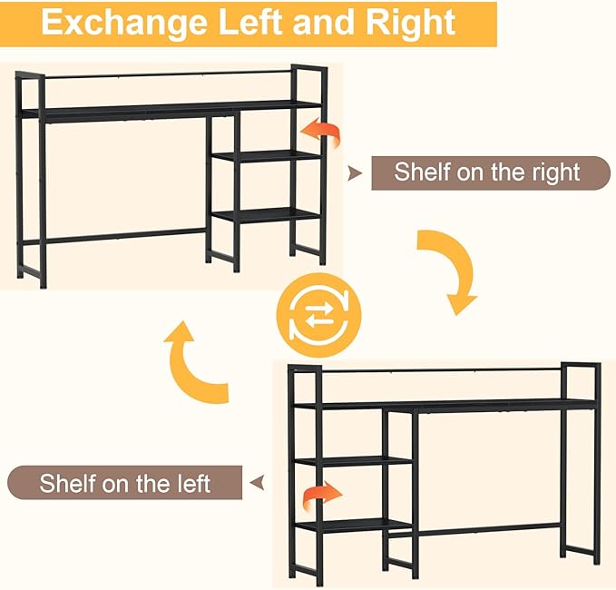 Snughome Desk Shelf, 44.9" Large Desktop Organizer Shelf, Desk Hutch - Image 8