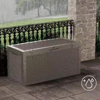 Decksplore 100 Gallon Lockable Resin Deck Box, Waterproof Outdoor Storage Box - Image 9
