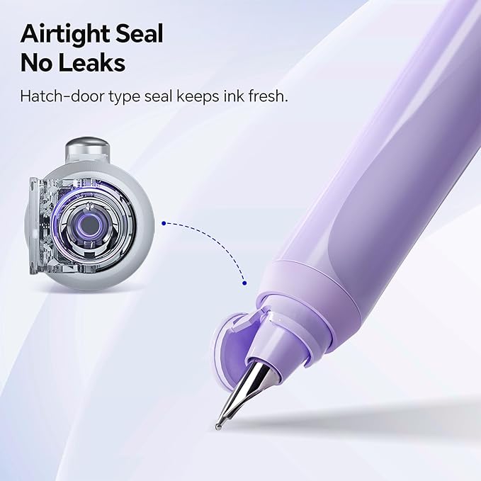 WRITECH Retractable Fountain Pen Set: Fine Nib Black Ink Premium Gift Box - Image 5