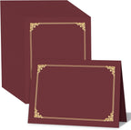 HAUTOCO 90 Packs Certificate Holders, Burgundy Diploma Holders, Document Award