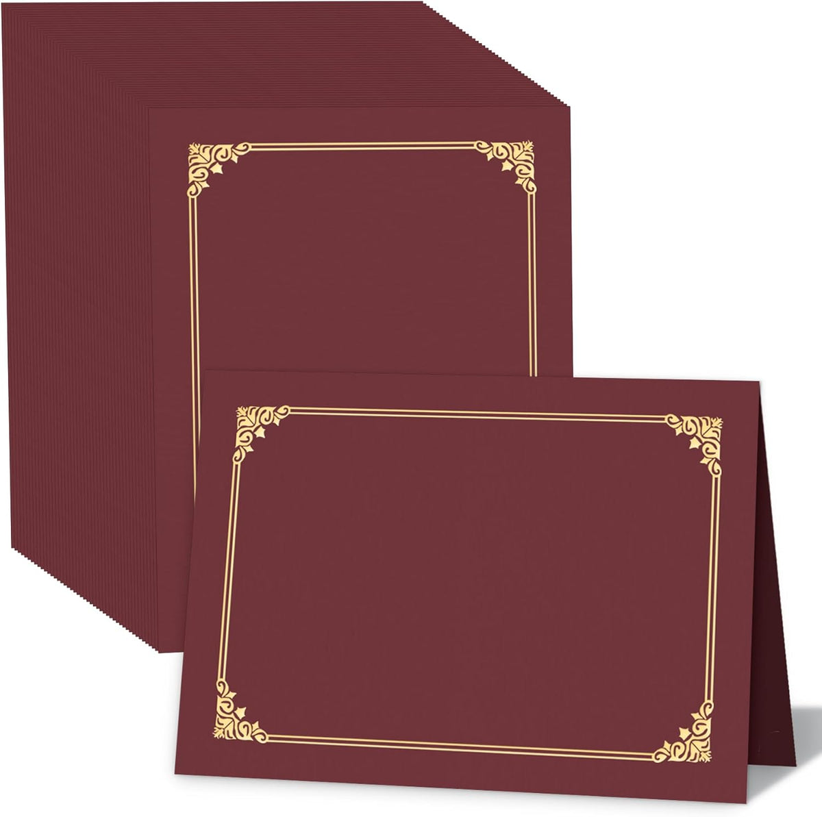 HAUTOCO 90 Packs Certificate Holders, Burgundy Diploma Holders, Document Award