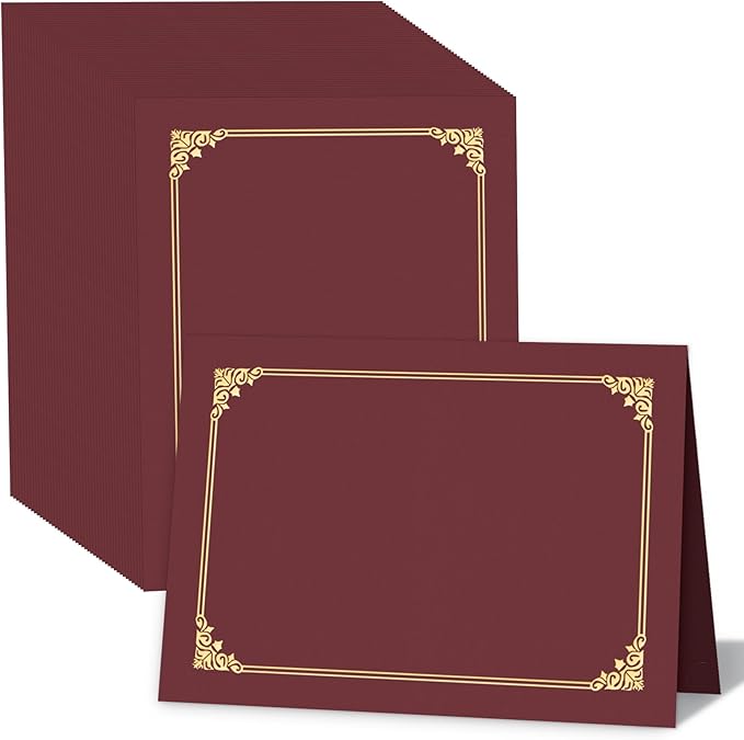 HAUTOCO 90 Packs Certificate Holders, Burgundy Diploma Holders, Document Award by HAUTOCO