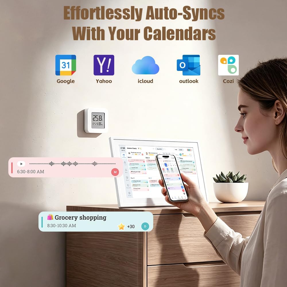 10.1 Inch Digital Calendar with IPS Touch Screen - Smart Electronic Calendar ...