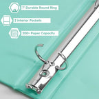 CIXILDTS 1-Inch Binder, Standard 3 Ring Binder Fit Letter Size Paper, - Image 4