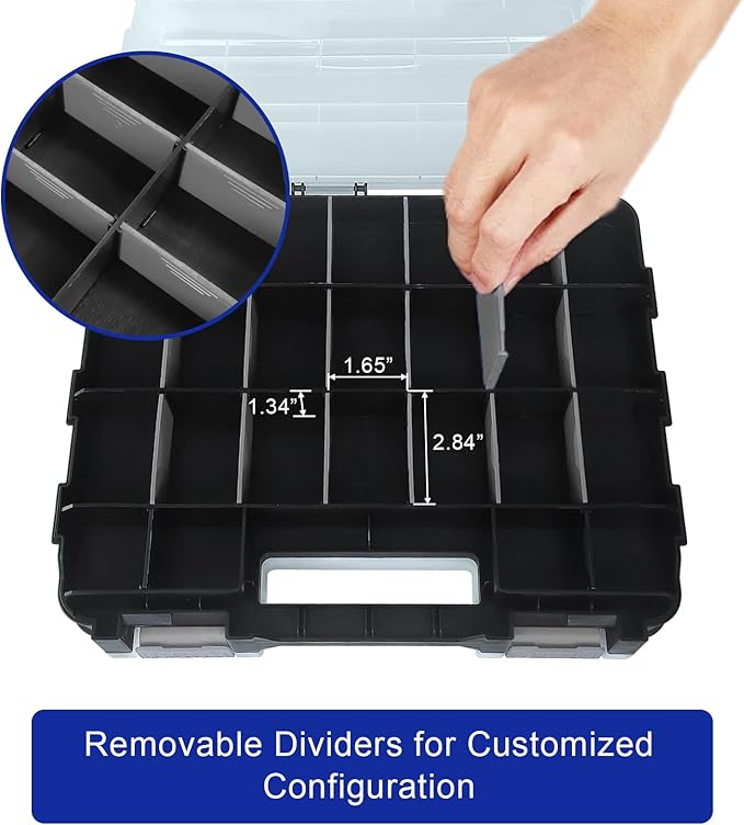 Double Side Tool Box Organizer, Hardware Storage Box, Portable Small Parts - Image 5