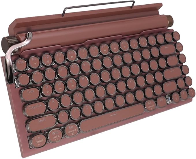 Adventurers Retro Typewriter-Style Mechanical Keyboard, 83 Keys, 75% Compact by Unknown