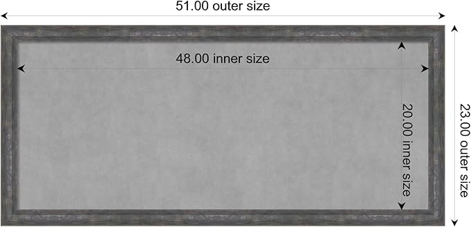 Amanti Art Grey Framed Magnetic Board 23x51 Oversize Vision Board - Image 4