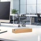 Inspirational Gifts for Women Men, Motivational Desk Decor Acrylic Sign - Image 4