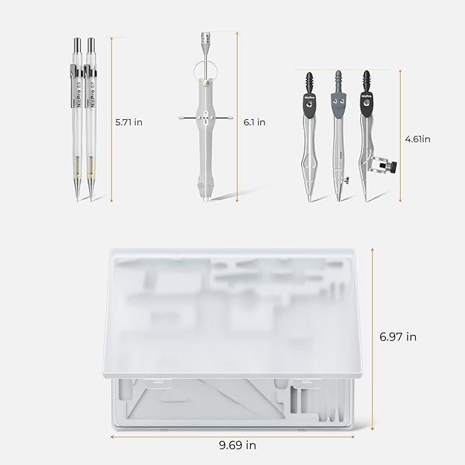 Nicpro 22 PCS Compass Geometry Tools - Image 8