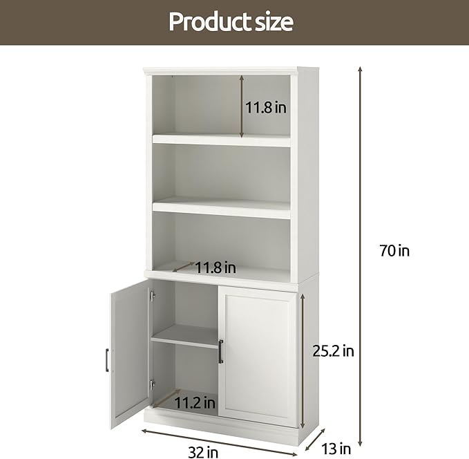 Bevfint 70 Inch Tall Bookcase - Image 2