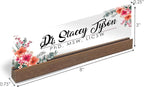 Artblox Personalized Office Desk Name Plate and Business Card Holder | Clear - Image 3