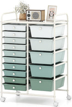 HAPPYGRILL 15-Drawer Rolling Cart, Storage Carts by HAPPYGRILL