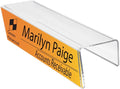 Plastic Products Mfg Single-Sided Cubicle Name Plates 8-1/2" Wide x 2-1/2" high by Plastic+Products+Mfg