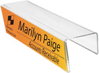 Plastic Products Mfg Single-Sided Cubicle Name Plates 8-1/2" Wide x 2-1/2" high by Plastic+Products+Mfg