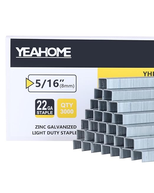YEAHOME Light Duty Staples for Staple Gun, Suit for Upholstery, General Repairs by YEAHOME