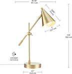 globe electric x novogratz 52887 18" desk lamp, package contents