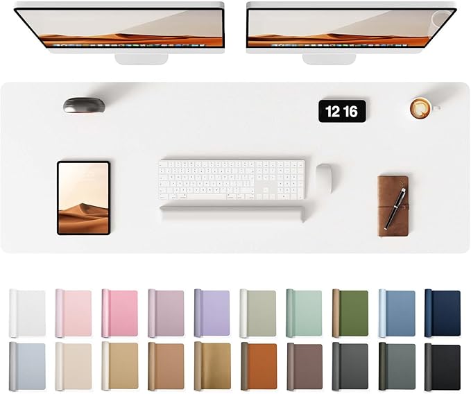 YSAGi Leather Desk Protector, Office Mat, Large Mouse Mat, Non-Slip PU Leather by YSAGi