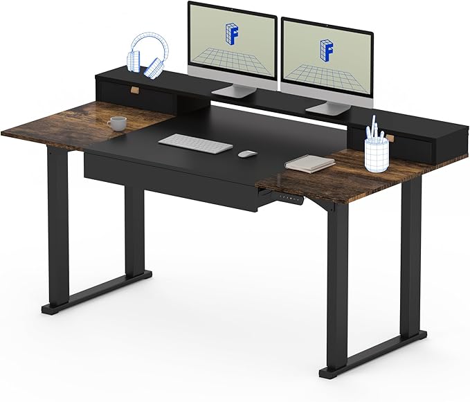 FLEXISPOT 63x32 in 4-Leg Standing Desk by FlexiSpot