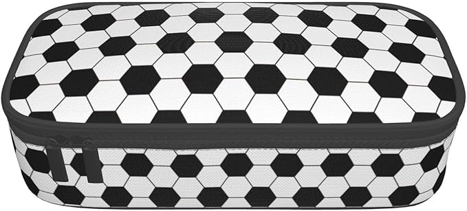 Soccer Texture Pencil Case Big Capacity Storage Pencil Pouch Stationery Bags - Image 9