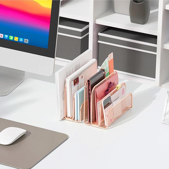 gianotter Mail Organizer Countertop, Metal File Holder - Image 7