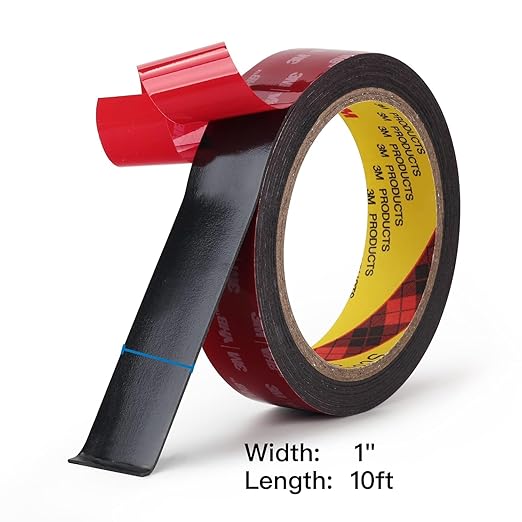3M Double Sided Mounting Tape 2 Pack 5925 VHB 1" Width Black Foam Tape High - Image 2