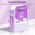 SUNEE 3 Ring Binder 2 Inch 1 Pack - Image 7