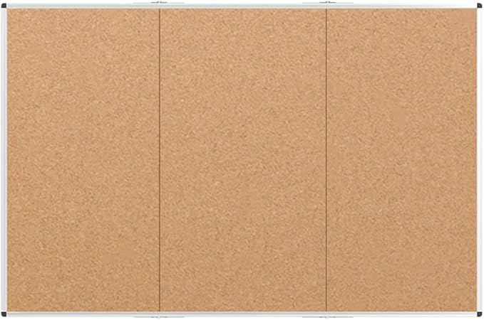 VIZ-PRO 96" x 48" Large Cork Bulletin Board, Foldable & Wall-Mounted Notice Pin - Image 2