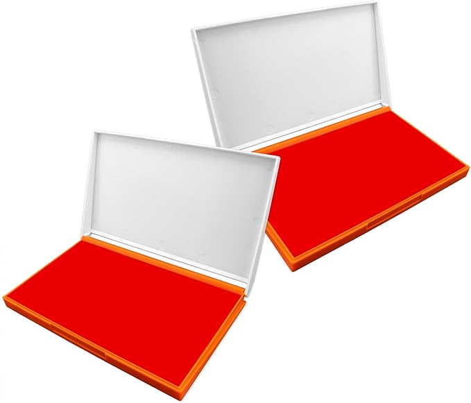 2 Pack Plastic Case Stamp Pad Large Size by ZIGEL