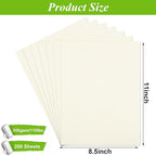 QTLCOHD 200 Sheets Cream Cardstock 8.5 x 11 Off White Cardstock 110lb Ivory - Image 2