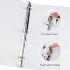 CIXILDTS 1-inch Round Ring Binder, Standard 3 Ring Binder Fit Letter Size Paper - Image 3